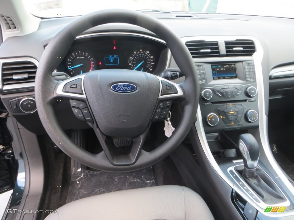 2014 Ford Fusion S Earth Gray Dashboard Photo #85538168