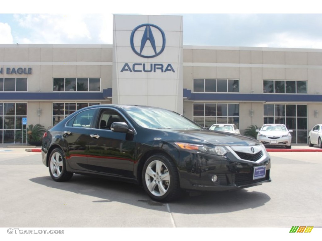 2010 TSX Sedan - Crystal Black Pearl / Ebony photo #1