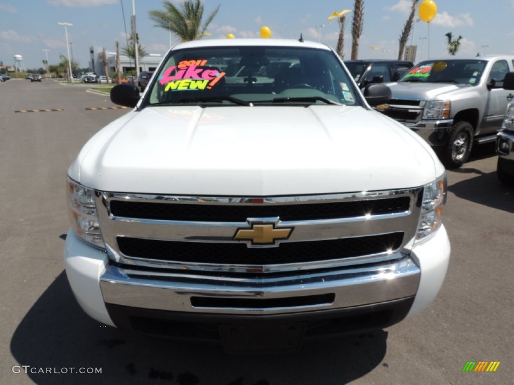 2011 Silverado 1500 LS Extended Cab - Summit White / Dark Titanium photo #2