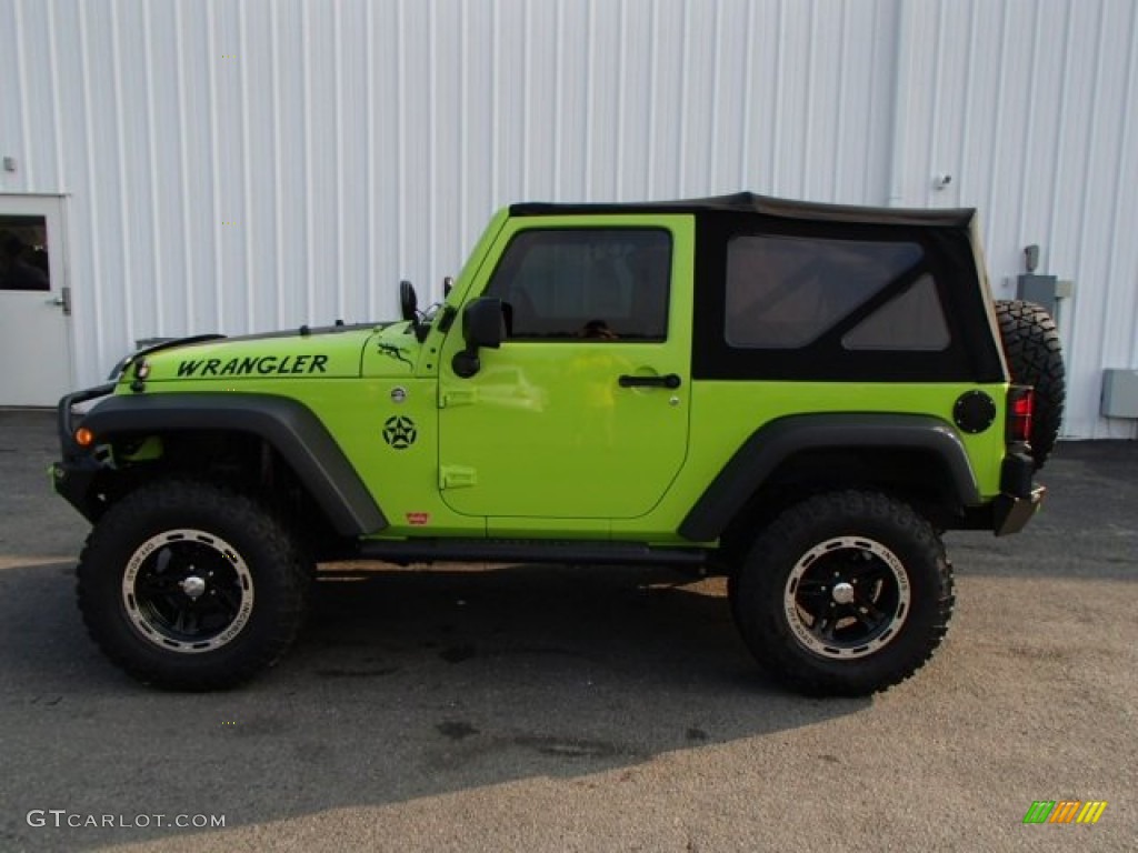 Gecko Green Jeep Wrangler