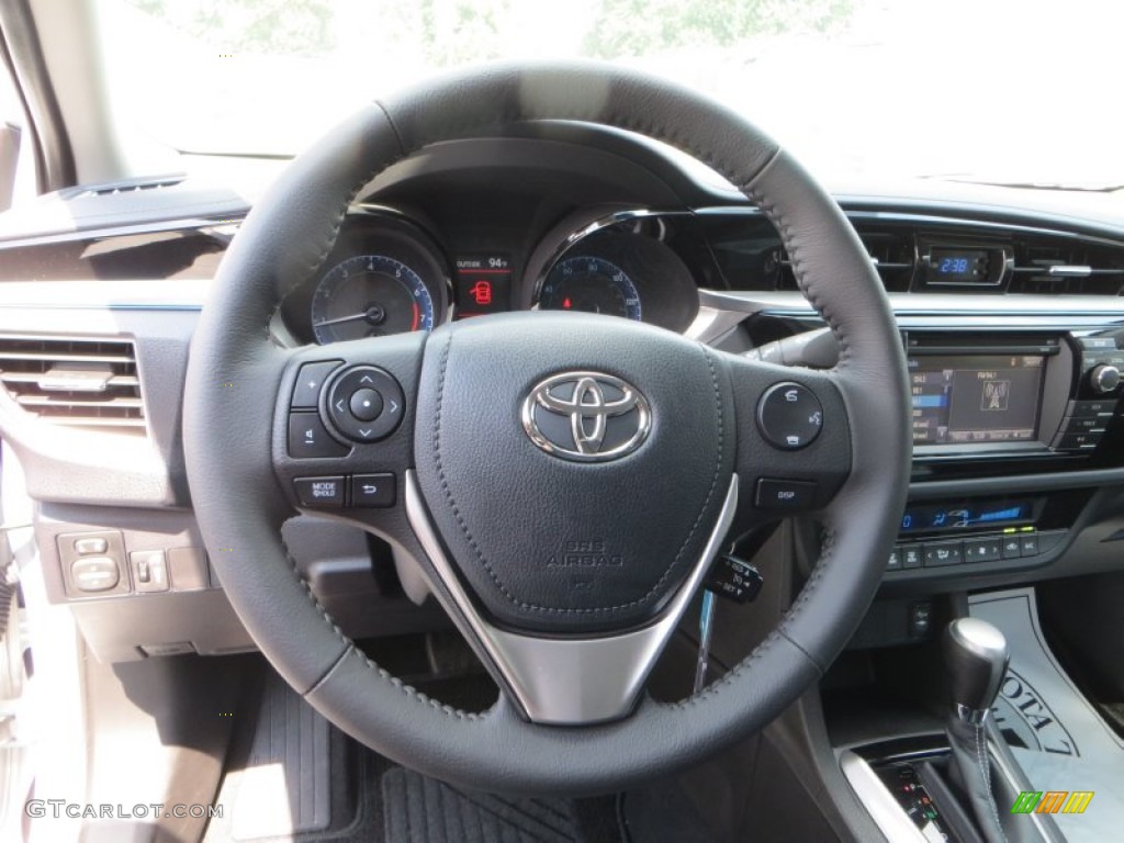 2014 Toyota Corolla S Steel Blue Steering Wheel Photo #85540508