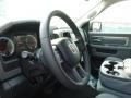 Black/Diesel Gray 2014 Ram 1500 Big Horn Quad Cab 4x4 Steering Wheel