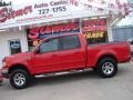 2001 Bright Red Ford F150 Lariat SuperCrew 4x4  photo #2