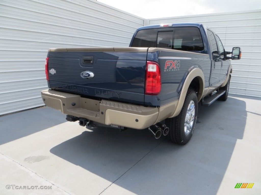2014 F250 Super Duty King Ranch Crew Cab 4x4 - Blue Jeans Metallic / King Ranch Chaparral Leather/Adobe Trim photo #5