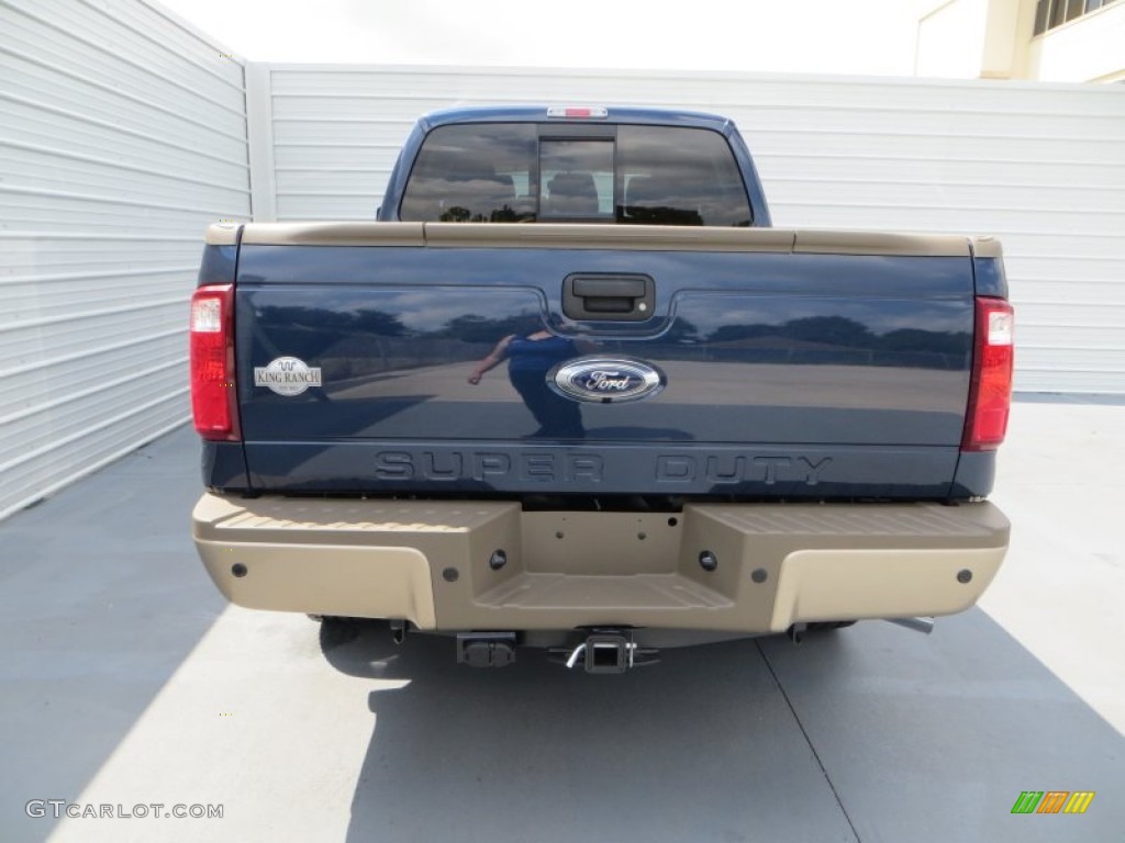 2014 F250 Super Duty King Ranch Crew Cab 4x4 - Blue Jeans Metallic / King Ranch Chaparral Leather/Adobe Trim photo #6