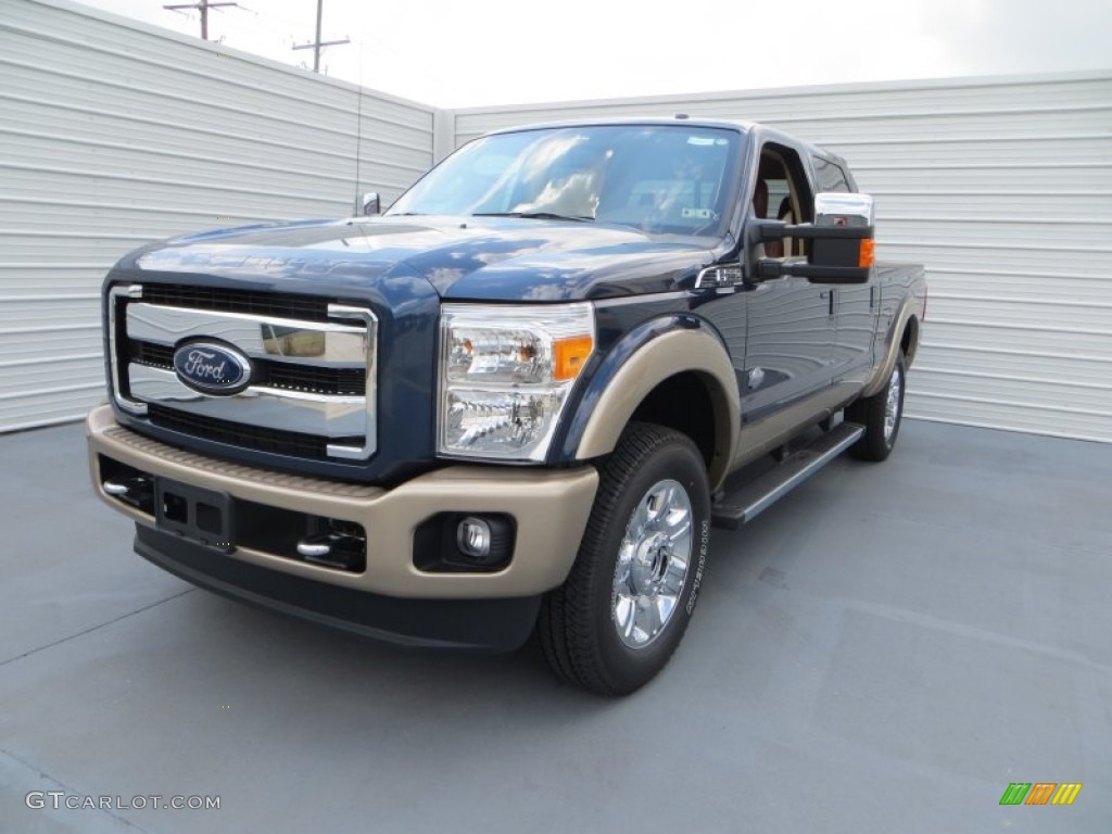 2014 F250 Super Duty King Ranch Crew Cab 4x4 - Blue Jeans Metallic / King Ranch Chaparral Leather/Adobe Trim photo #10