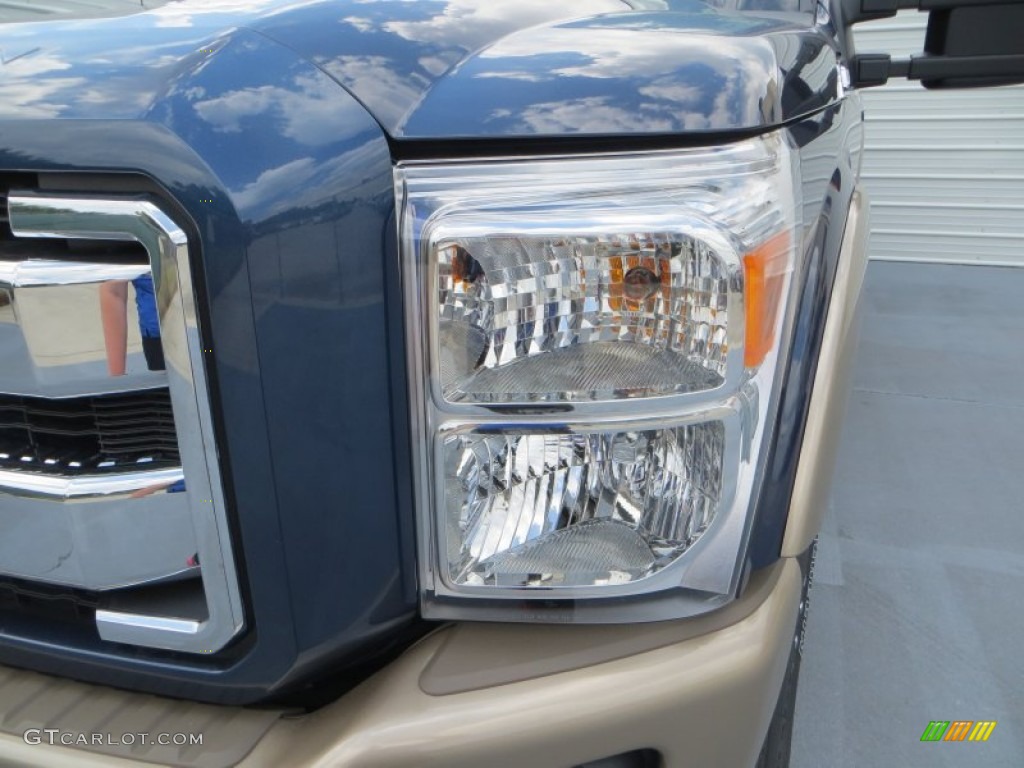 2014 F250 Super Duty King Ranch Crew Cab 4x4 - Blue Jeans Metallic / King Ranch Chaparral Leather/Adobe Trim photo #12