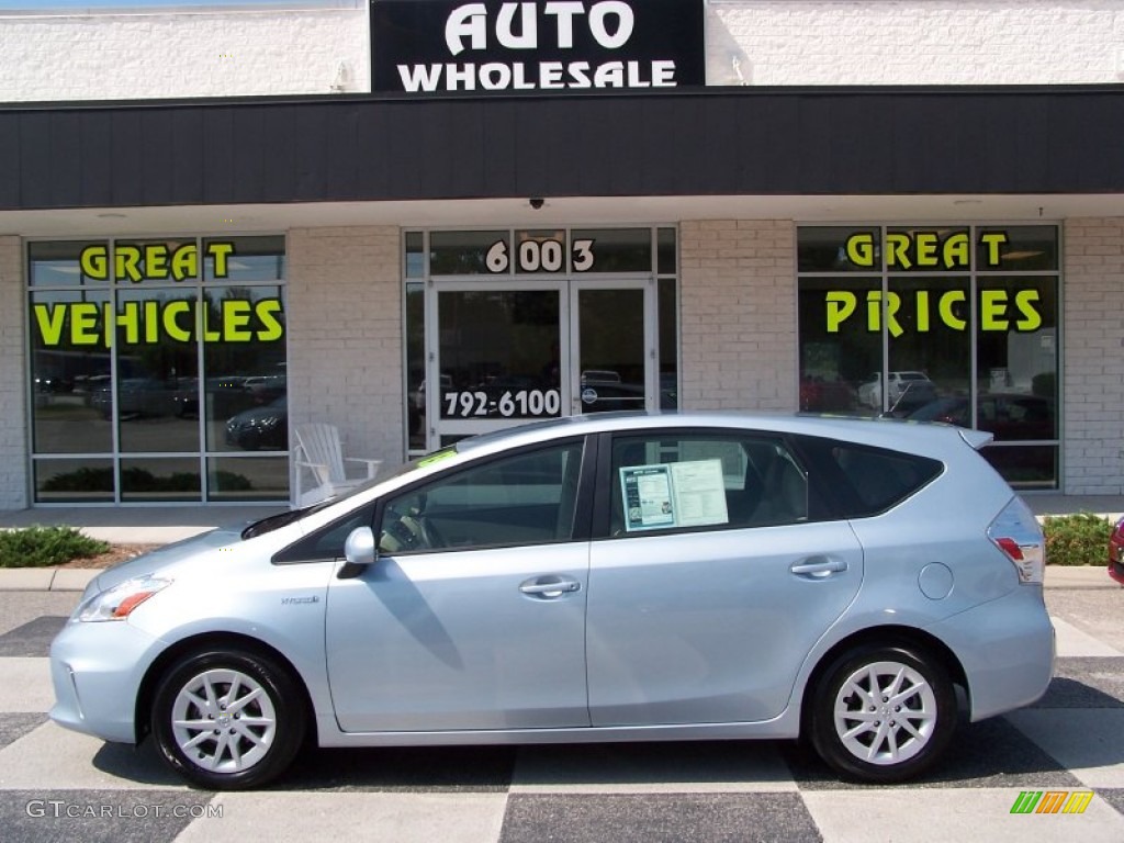 2013 Prius v Two Hybrid - Clear Sky Metallic / Bisque photo #1