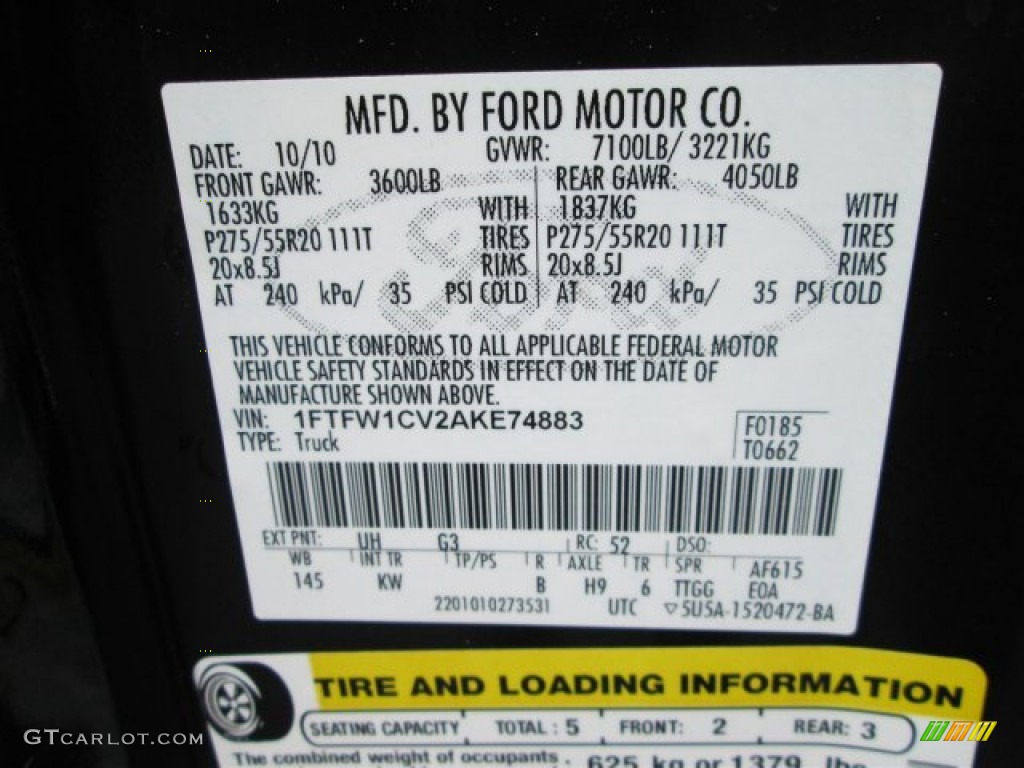 2010 F150 King Ranch SuperCrew - Tuxedo Black / Chapparal Leather photo #14
