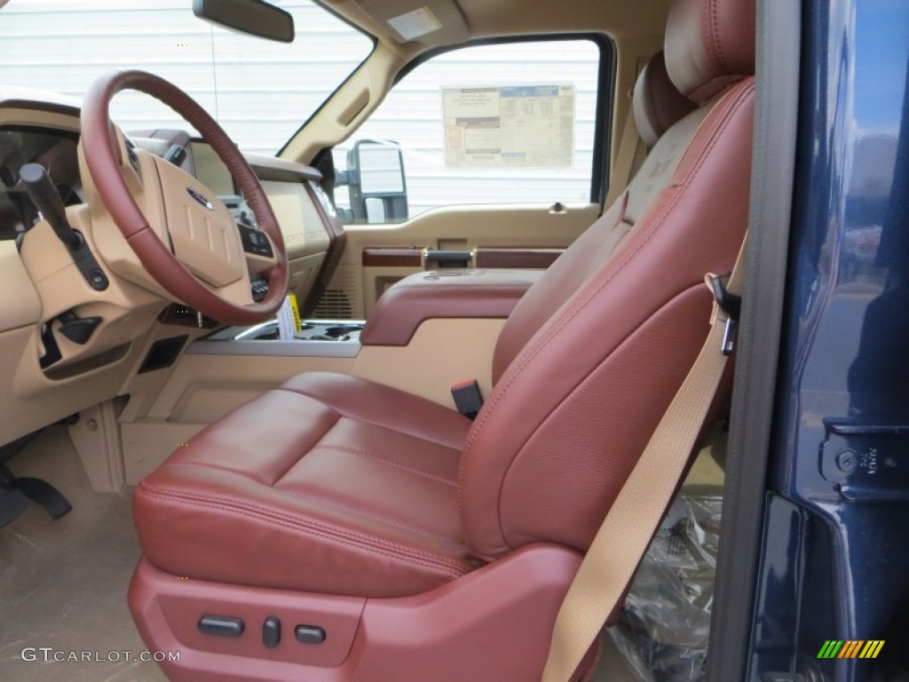 King Ranch Chaparral Leather/Adobe Trim Interior 2014 Ford F250 Super Duty King Ranch Crew Cab 4x4 Photo #85543490