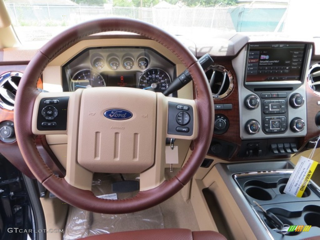 2014 Ford F250 Super Duty King Ranch Crew Cab 4x4 King Ranch Chaparral Leather/Adobe Trim Dashboard Photo #85543541