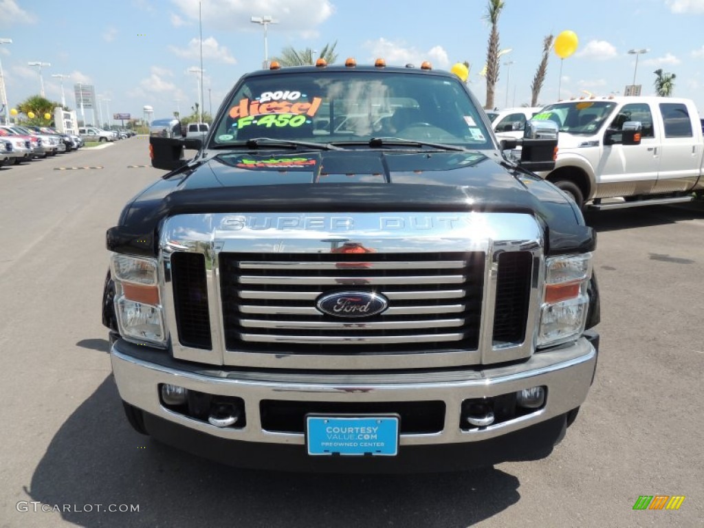 2010 F450 Super Duty Lariat Crew Cab 4x4 Dually - Black / Black photo #2