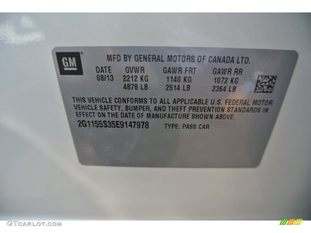 2014 Impala LTZ - White Diamond Tricoat / Jet Black/Dark Titanium photo #7