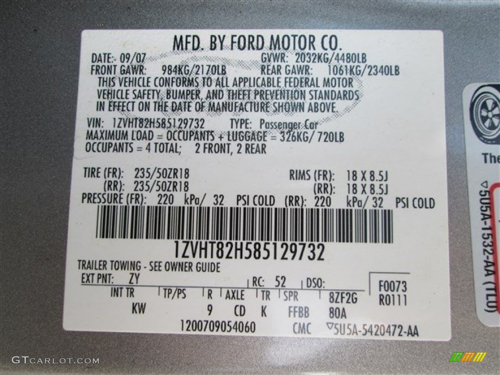 2008 Mustang GT Premium Coupe - Vapor Silver Metallic / Dark Charcoal photo #9