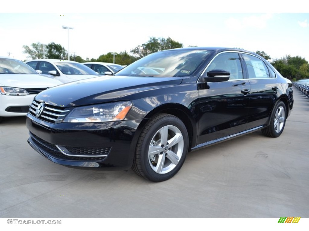 2014 Passat 2.5L SE - Black / Cornsilk Beige photo #1