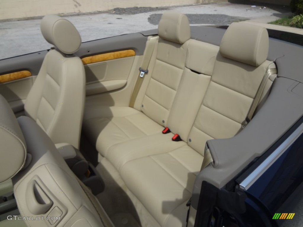 2009 Audi A4 3.2 quattro Cabriolet Rear Seat Photo #85550681