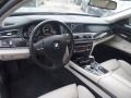 Oyster/Black Nappa Leather Prime Interior Photo for 2010 BMW 7 Series #85550912