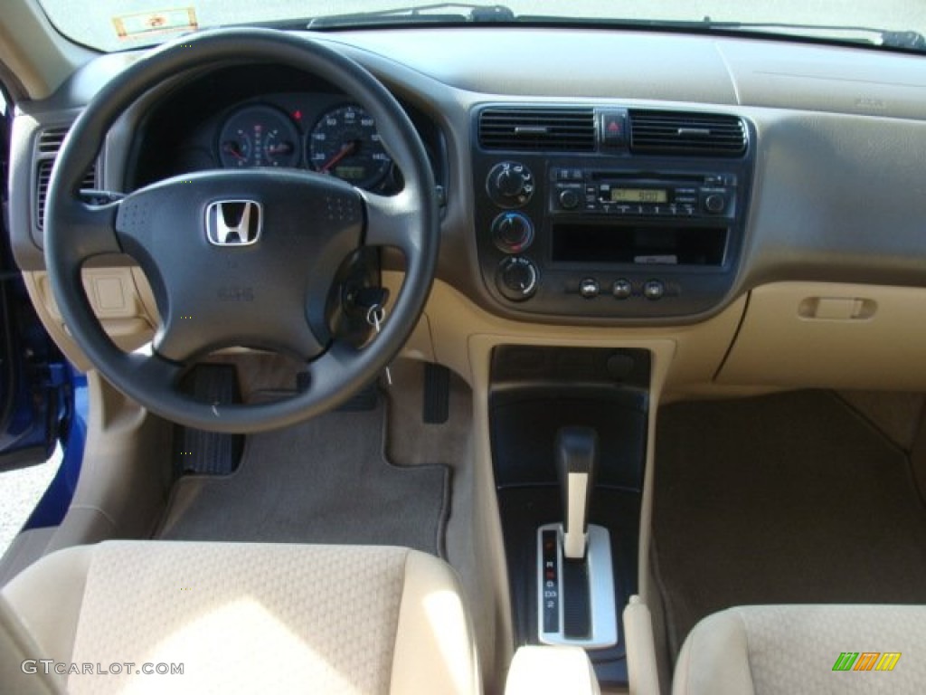 2005 Civic Value Package Sedan - Fiji Blue Pearl / Ivory photo #10