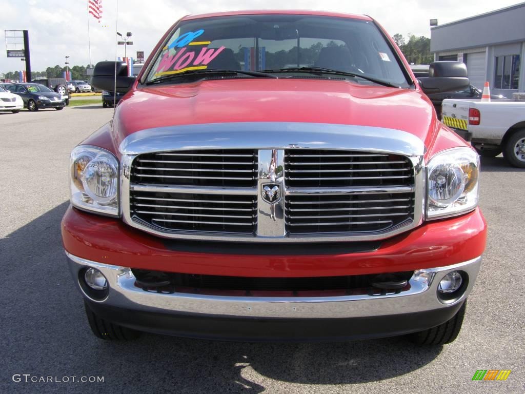 2008 Ram 3500 Big Horn Edition Quad Cab 4x4 - Flame Red / Medium Slate Gray photo #8