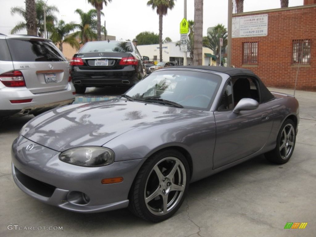 2004 MX-5 Miata MAZDASPEED Roadster - Titanium Gray Metallic / Black/Red photo #5