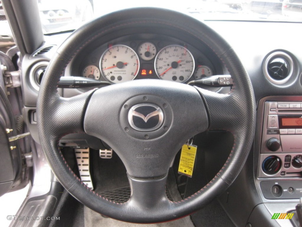 2004 MX-5 Miata MAZDASPEED Roadster - Titanium Gray Metallic / Black/Red photo #12