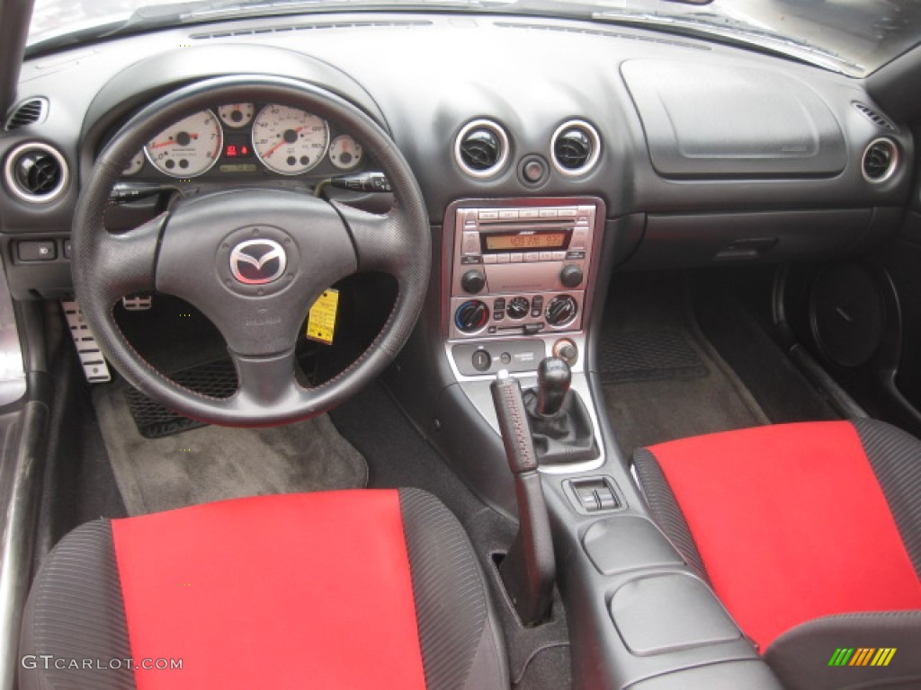 2004 MX-5 Miata MAZDASPEED Roadster - Titanium Gray Metallic / Black/Red photo #19