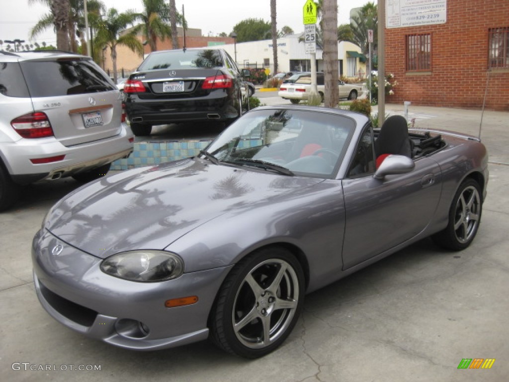 2004 MX-5 Miata MAZDASPEED Roadster - Titanium Gray Metallic / Black/Red photo #22
