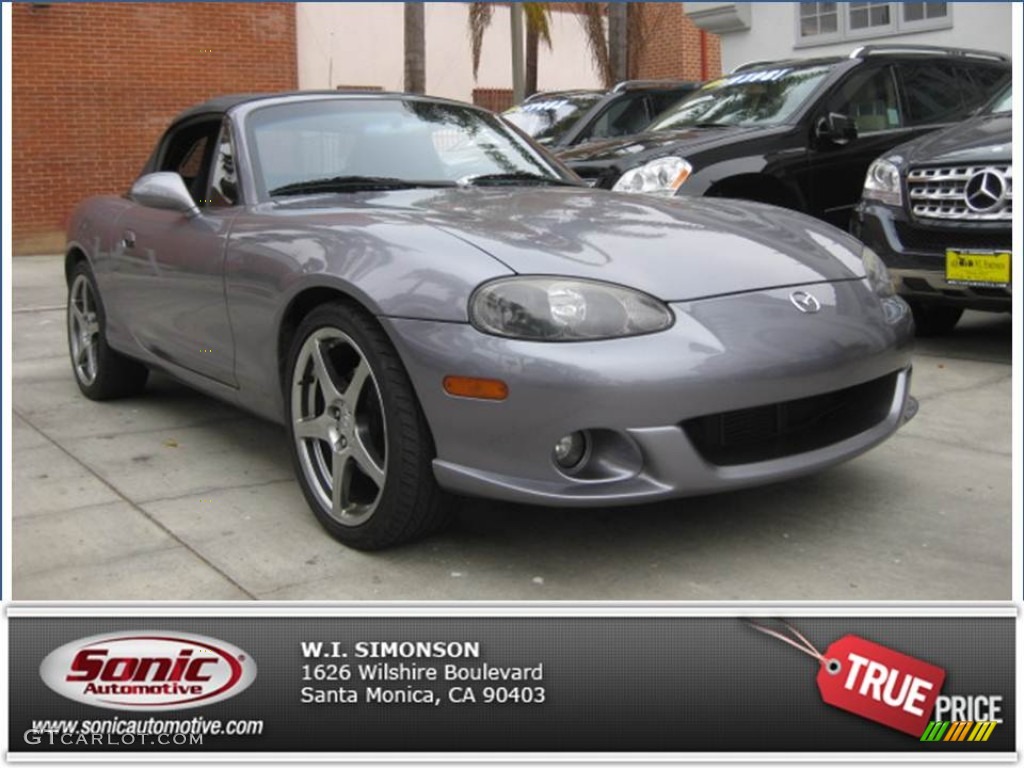 2004 MX-5 Miata MAZDASPEED Roadster - Titanium Gray Metallic / Black/Red photo #26