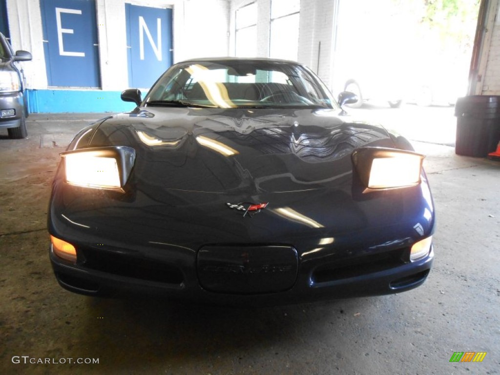 2000 Corvette Coupe - Navy Blue Metallic / Light Oak photo #2