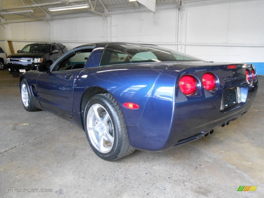 2000 Corvette Coupe - Navy Blue Metallic / Light Oak photo #7
