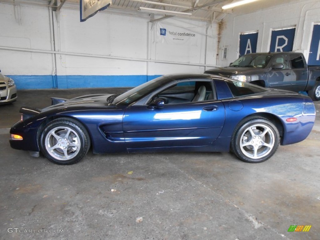 2000 Corvette Coupe - Navy Blue Metallic / Light Oak photo #8