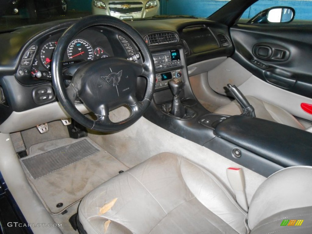 2000 Corvette Coupe - Navy Blue Metallic / Light Oak photo #9