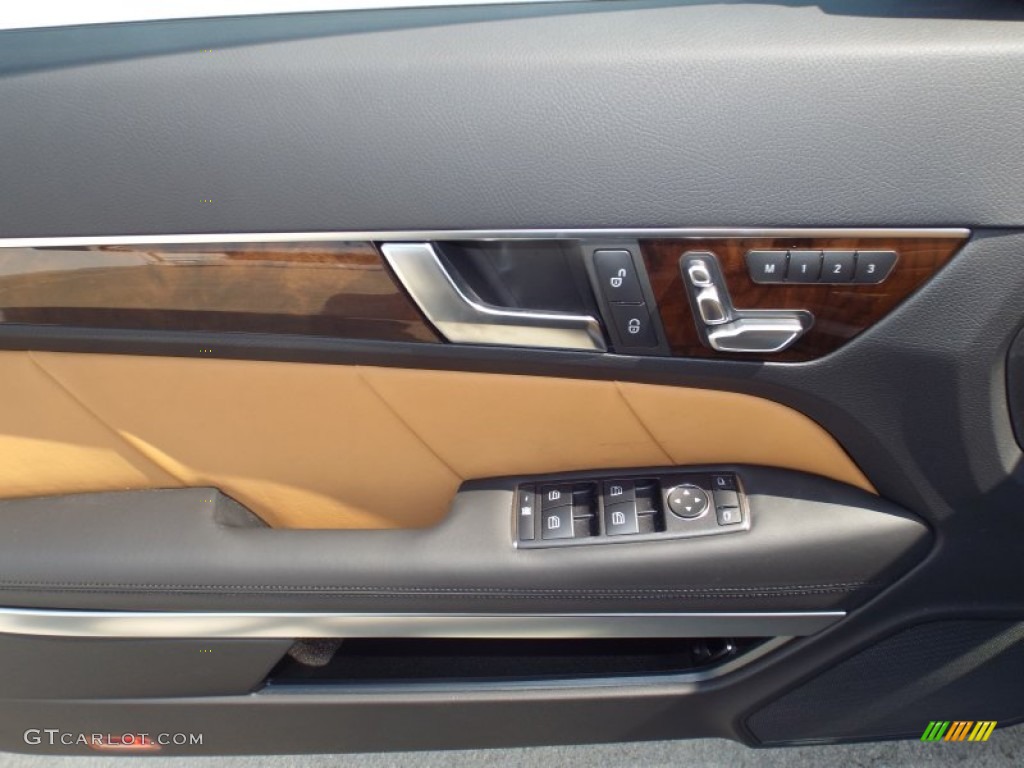 2014 Mercedes-Benz E 350 Cabriolet Natural Beige/Black Door Panel Photo #85556293