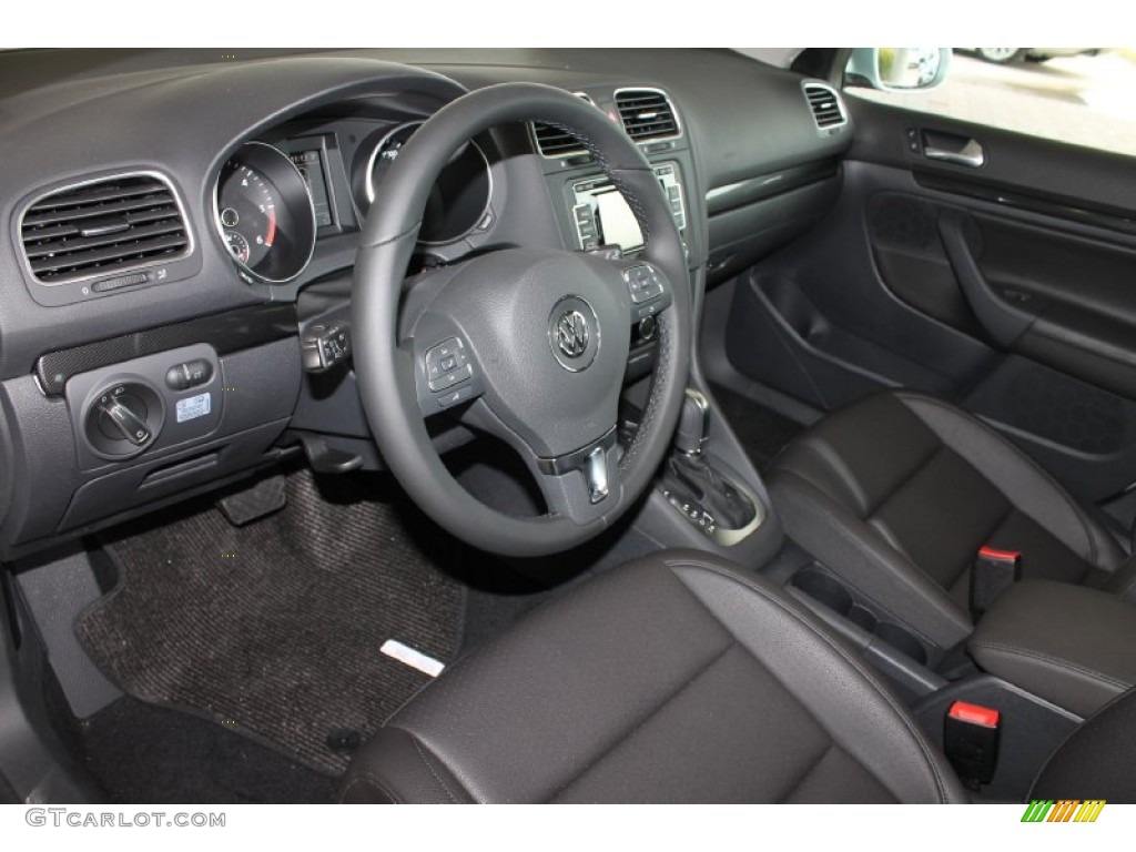 Titan Black Interior 2014 Volkswagen Jetta TDI SportWagen Photo #85558893