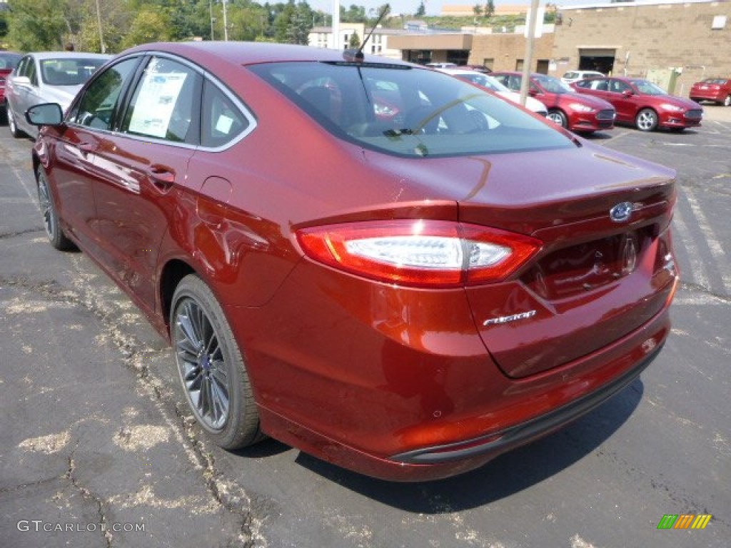 2014 Fusion SE EcoBoost - Sunset / Charcoal Black photo #4