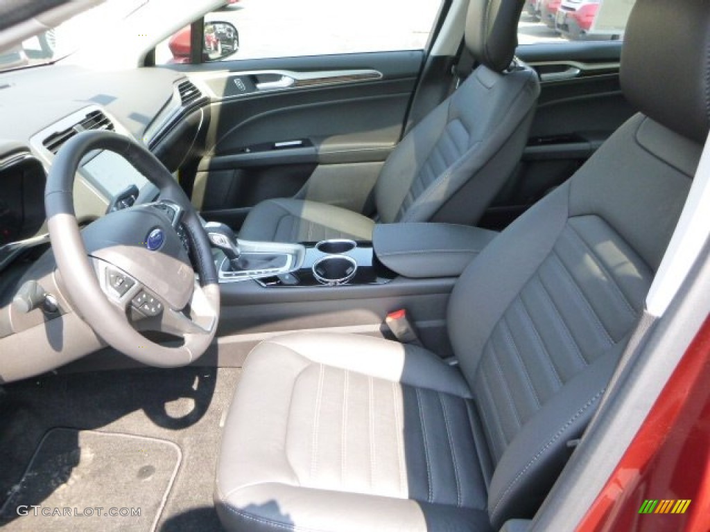 2014 Fusion SE EcoBoost - Sunset / Charcoal Black photo #8