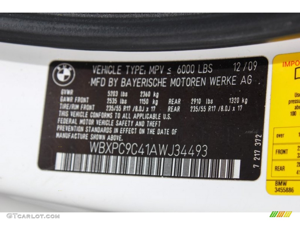 2010 X3 xDrive30i - Alpine White / Black photo #19