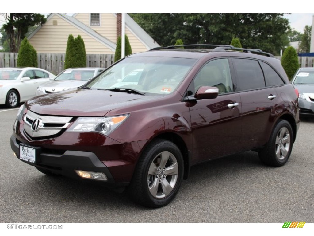 2008 MDX Sport - Dark Cherry Pearl / Parchment photo #7