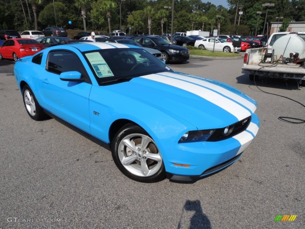 2010 Mustang GT Coupe - Grabber Blue / Charcoal Black photo #1