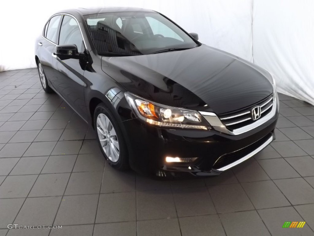 2014 Accord EX Sedan - Crystal Black Pearl / Black photo #1