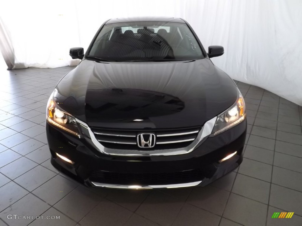 2014 Accord EX Sedan - Crystal Black Pearl / Black photo #2