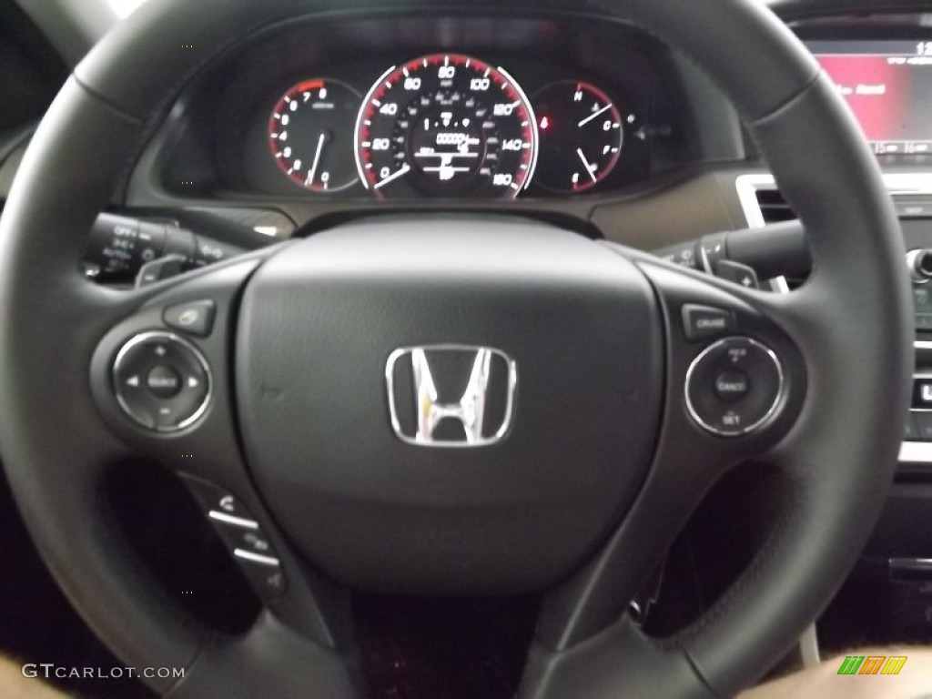 2014 Honda Accord Sport Sedan Black Steering Wheel Photo #85564637