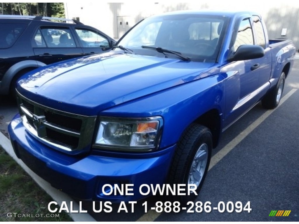 2008 Dakota ST Extended Cab 4x4 - Electric Blue Pearl / Dark Slate Gray/Medium Slate Gray photo #1