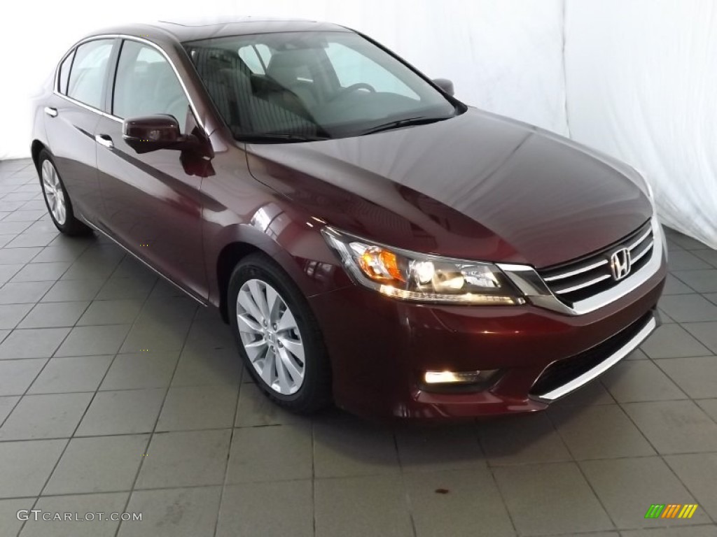 2014 Accord EX-L Sedan - Basque Red Pearl II / Ivory photo #1