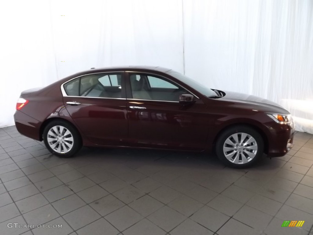 2014 Accord EX-L Sedan - Basque Red Pearl II / Ivory photo #5