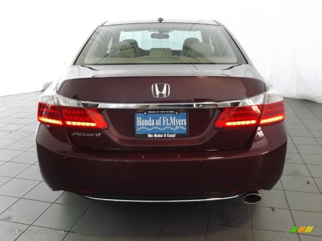 2014 Accord EX-L Sedan - Basque Red Pearl II / Ivory photo #7