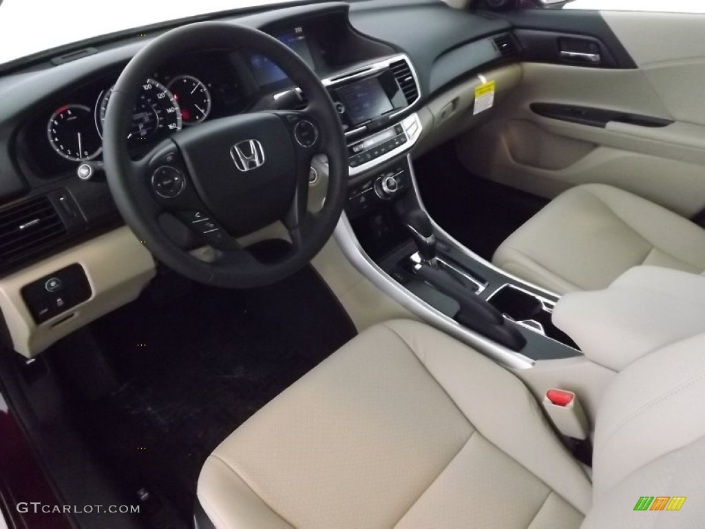 2014 Accord EX-L Sedan - Basque Red Pearl II / Ivory photo #11