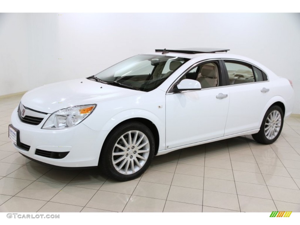 2009 Aura XR V6 - Polar White / Tan photo #3