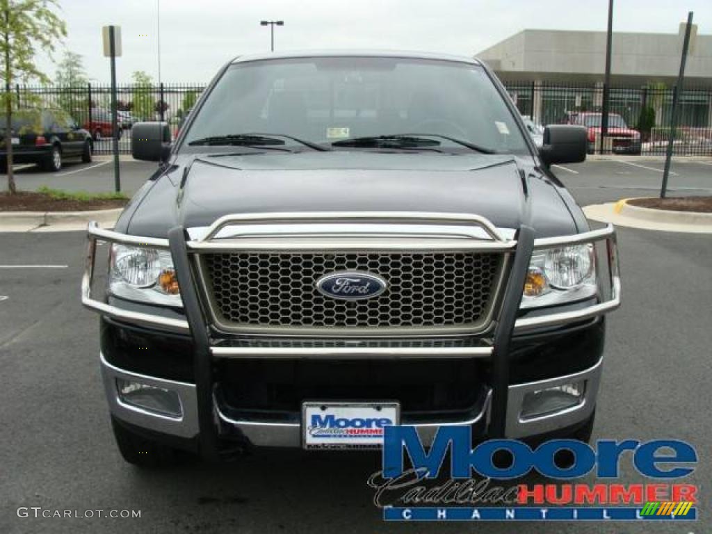 2004 F150 Lariat SuperCrew 4x4 - Black / Black/Medium Flint photo #10