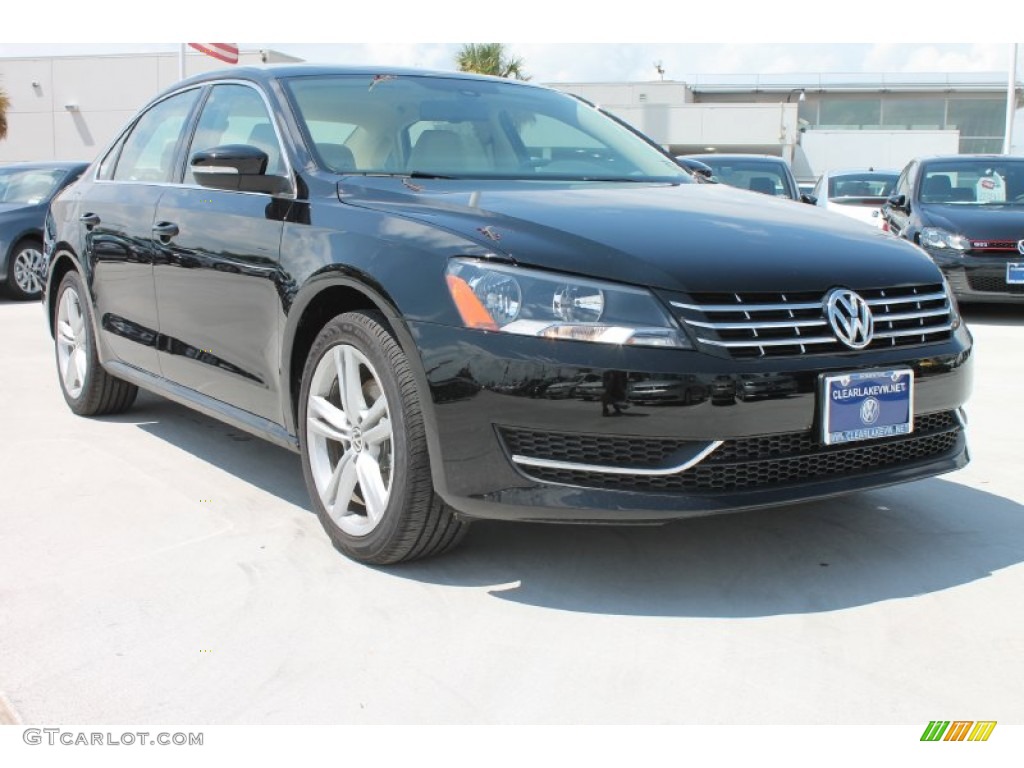 2013 Passat TDI SE - Black / Cornsilk Beige photo #1